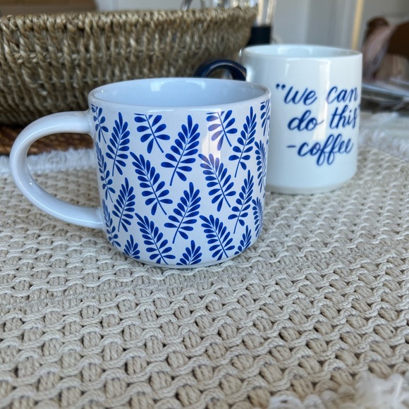 Blue and White Coffee‎ Mugs Threshold Porcelain and Modern Expressions - Picture 7 of 14